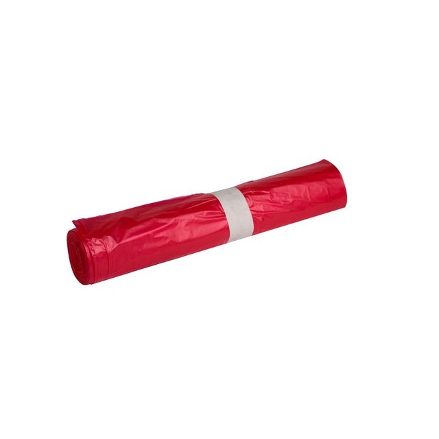 HDPE afvalzak 58x100cm T50 rood (10x20) 200 stuks